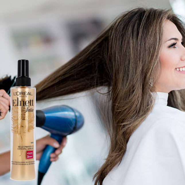 L'Oreal Paris  Elnett Satin Heat Protection Spray Smooth Blow Dry