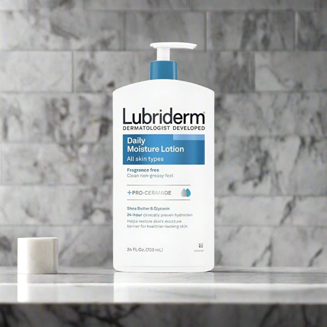 Lubriderm Unscented Daily Moisture Lotion + Pro-Ceramide 24 Fl. Oz