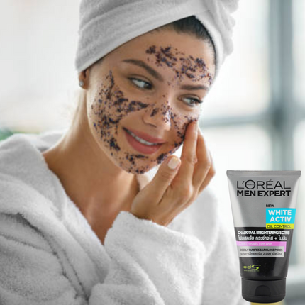 L'Oreal Men Expert White Activ Oil Control Charcoal Brightening Scrub