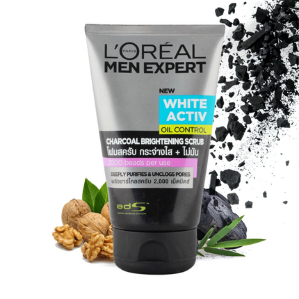 L'Oreal Men Expert White Activ Oil Control Charcoal Brightening Scrub