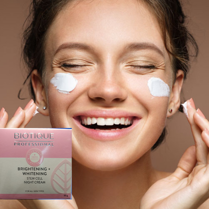 Biotique Professional Brightening+Whitening Stem Cell Night Cream