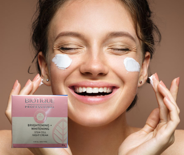 Biotique Professional Brightening+Whitening Stem Cell Night Cream