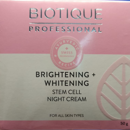 Biotique Professional Brightening+Whitening Stem Cell Night Cream