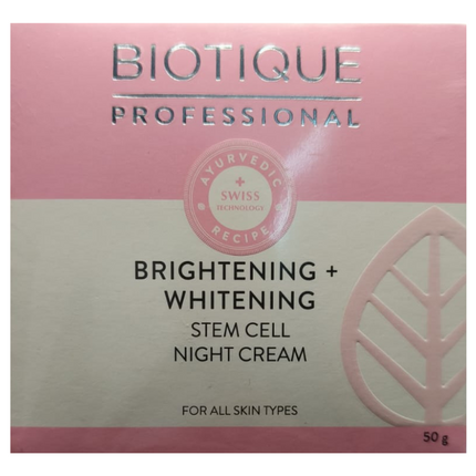 Biotique Professional Brightening+Whitening Stem Cell Night Cream