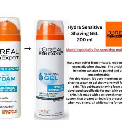 Loreal Men Expert Hydra Sensitive Shaving Foam