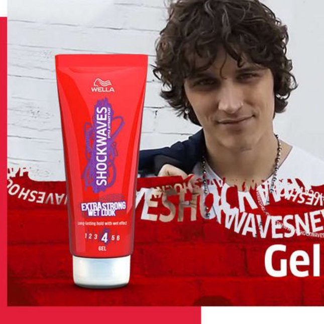 Wella Shockwaves Extra Strong Wet Look Styling Gel