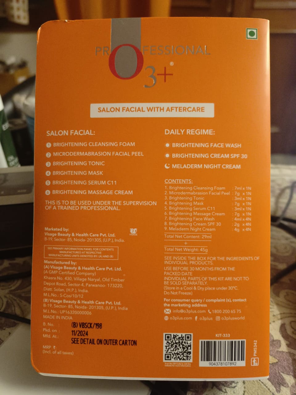 O3+ Professional Brightening Skin Confidence Kit