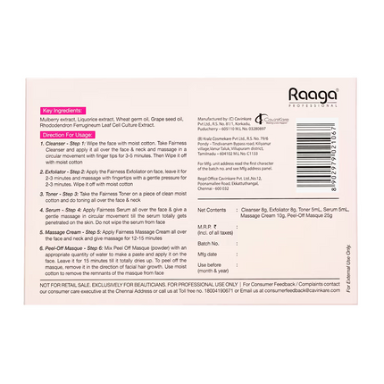Raaga Stem Cell Infused fairness facial kit