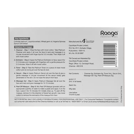 Raaga Stem Cell Infused platinum facial kit