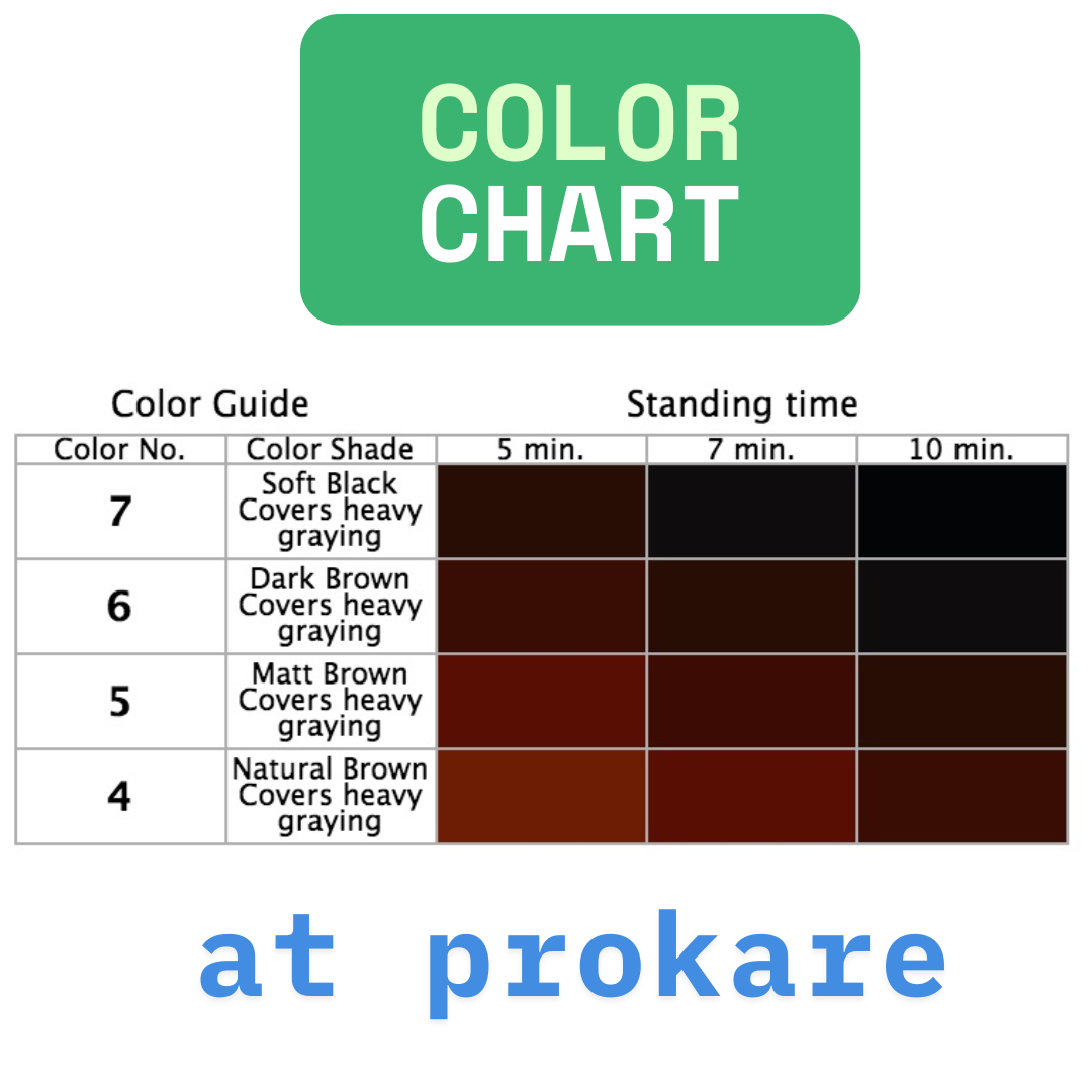 Paon Seven Eight Hair Color chart