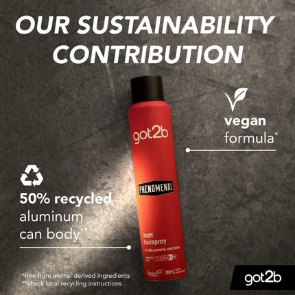 got2b Phenomenal Matt Hairspray extreme hold 5