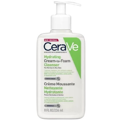 CeraVe Hydrating Cream-to-Foam Cleanser 236ml