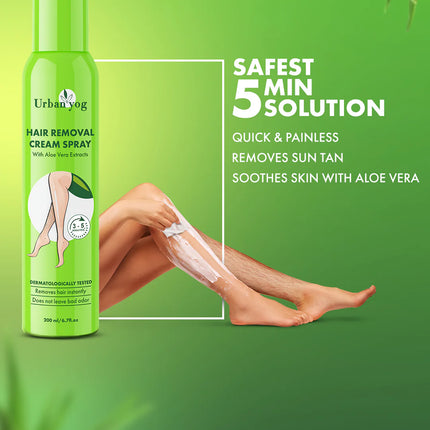 Urban Yog Hair Removal Cream Spray Aloe Vera