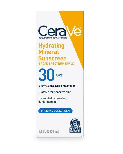 CeraVe Hydrating Mineral Sunscreen SPF30