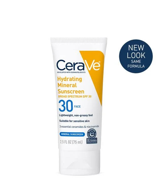 CeraVe Hydrating Mineral Sunscreen SPF30