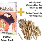 Loción con rulos de madera para rizar el cabello, 20 unidades, papel manteca incluido