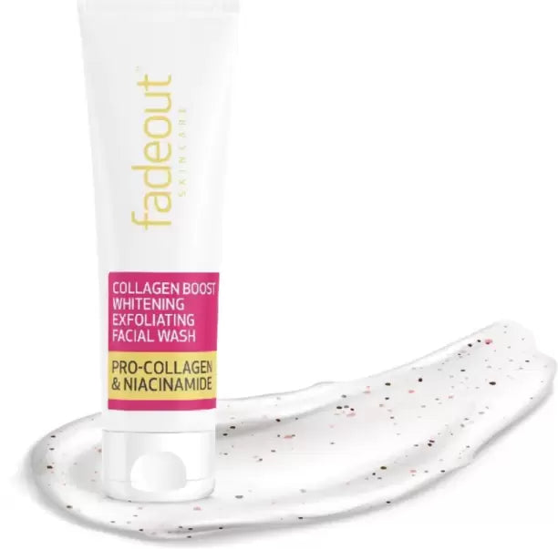 FadeOut Collagen Boost Whitening Exfoliating Facial Wash