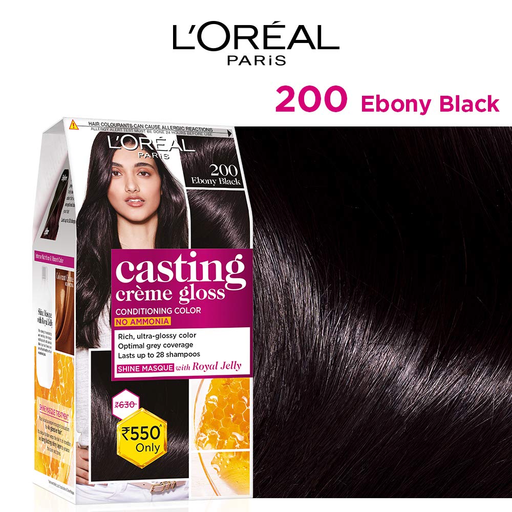 Loreal Paris Casting Creme Gloss Conditioning Color No Ammonia 200 Ebony Black