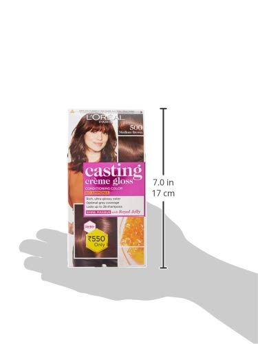 Loreal Paris Casting Creme Gloss Conditioning Color No Ammonia 500 Medium Brown