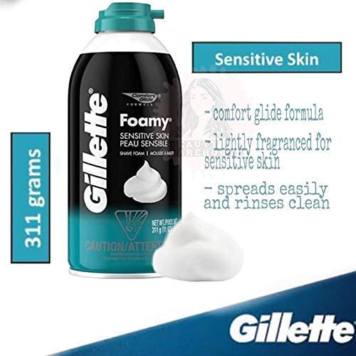 Gillette Foamy Sensitive Sensible Shave Foam
