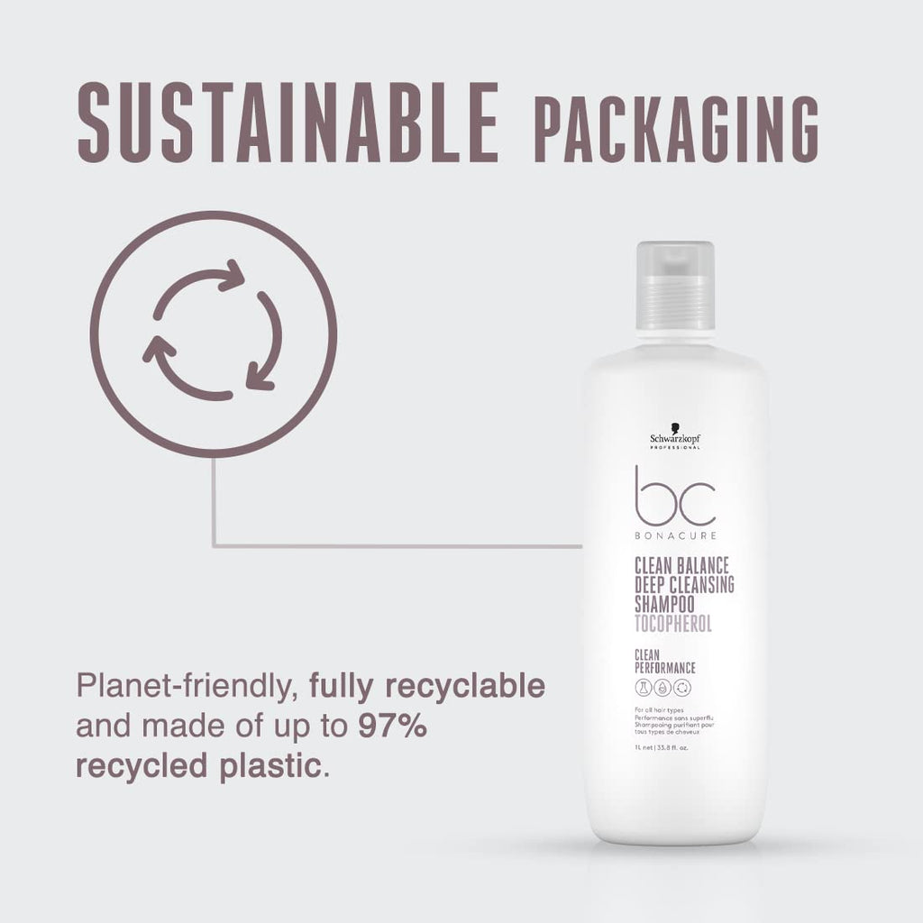Schwarzkopf Clean Balance Deep cleansing Shampoo 1L with Pump