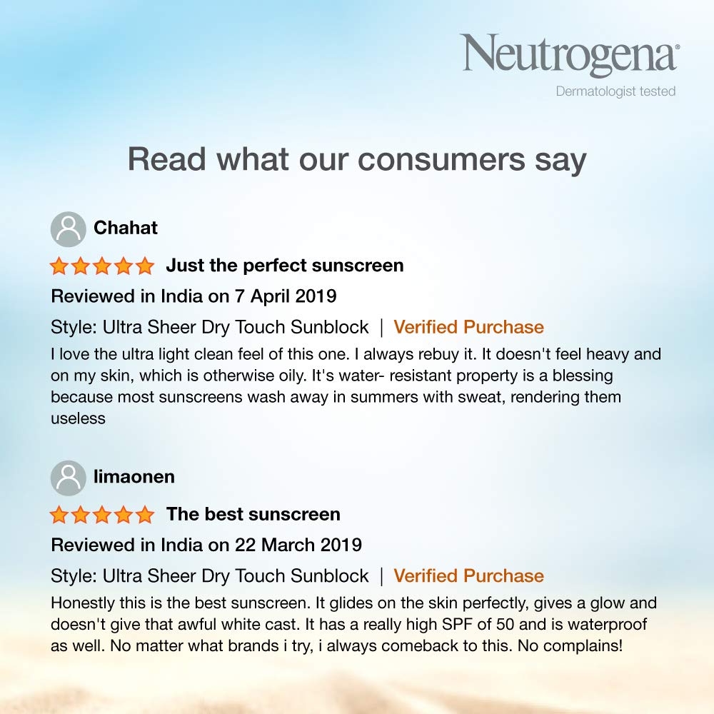 Neutrogena Ultra Sheer Dry Touch Sunblock SPF 50+ 
