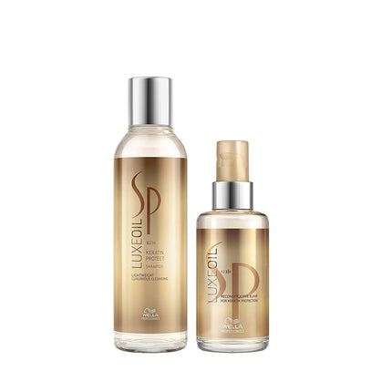 Wella Professionals SP Luxeoil Shampooing 200 ml et Elixir Reconstructeur 30 ml pour la Protection de la Kératine, 2 Pièces 