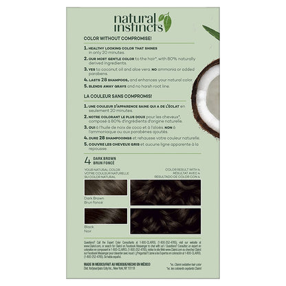 Clairol Natural Instincts Hair Color 4 Dark Brown