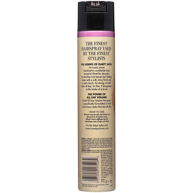 L'Oreal Paris Elnett Satin Hairspray, Volume Extra Strong Hold, 250 ML