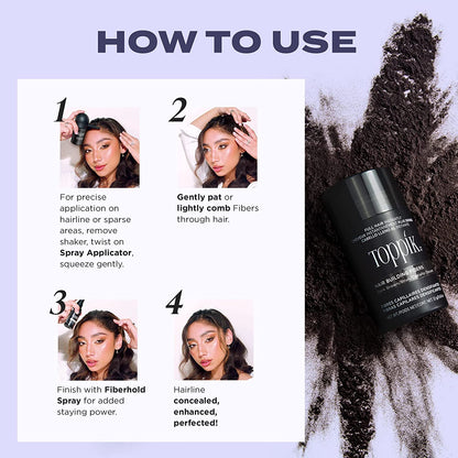 Toppik Hair Building Fibers how to use
