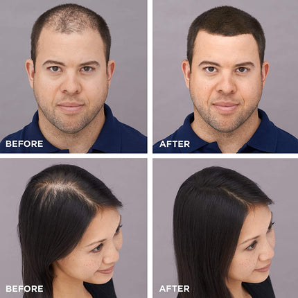 Hair Building Fibers before & after