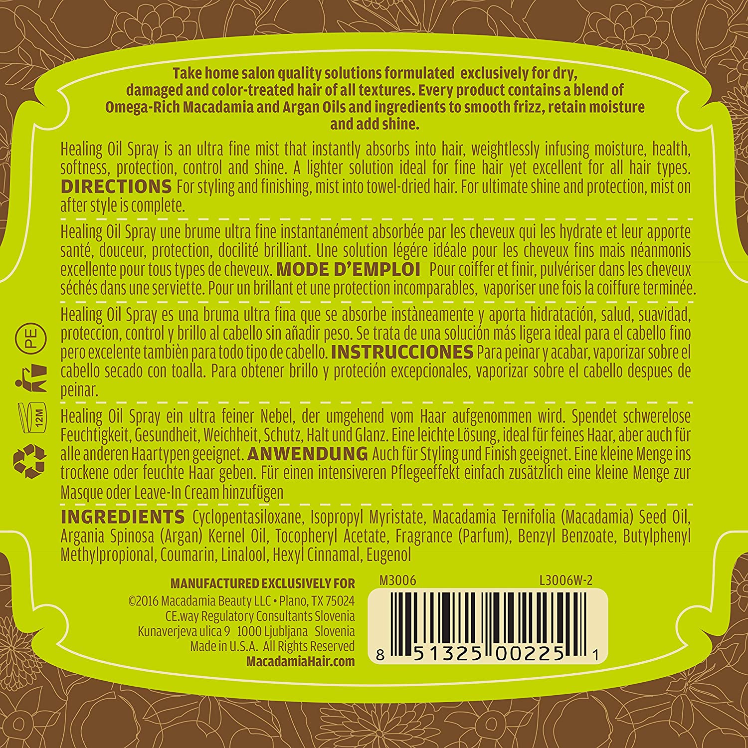 Macadamia Natural Oil Deep Repair Oil Spray