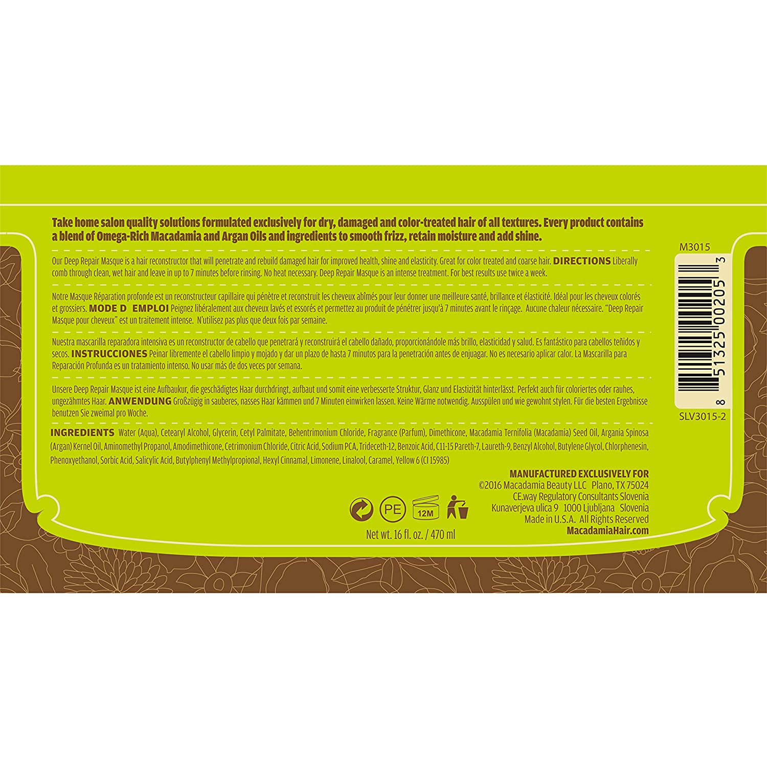 Macadamia Natural Oil Deep Repair Masque