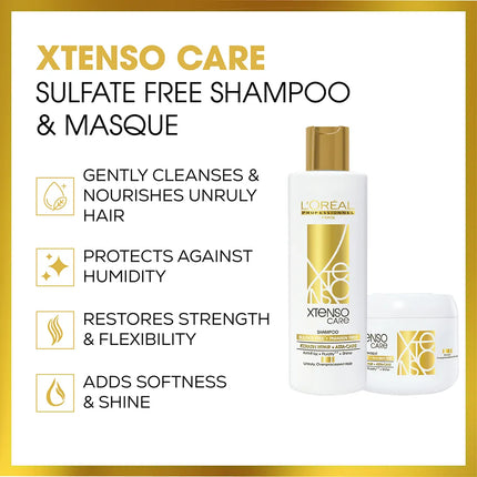 Paquete combinado de champú, mascarilla y suero sin sulfato L'Oréal Professionnel Xtenso