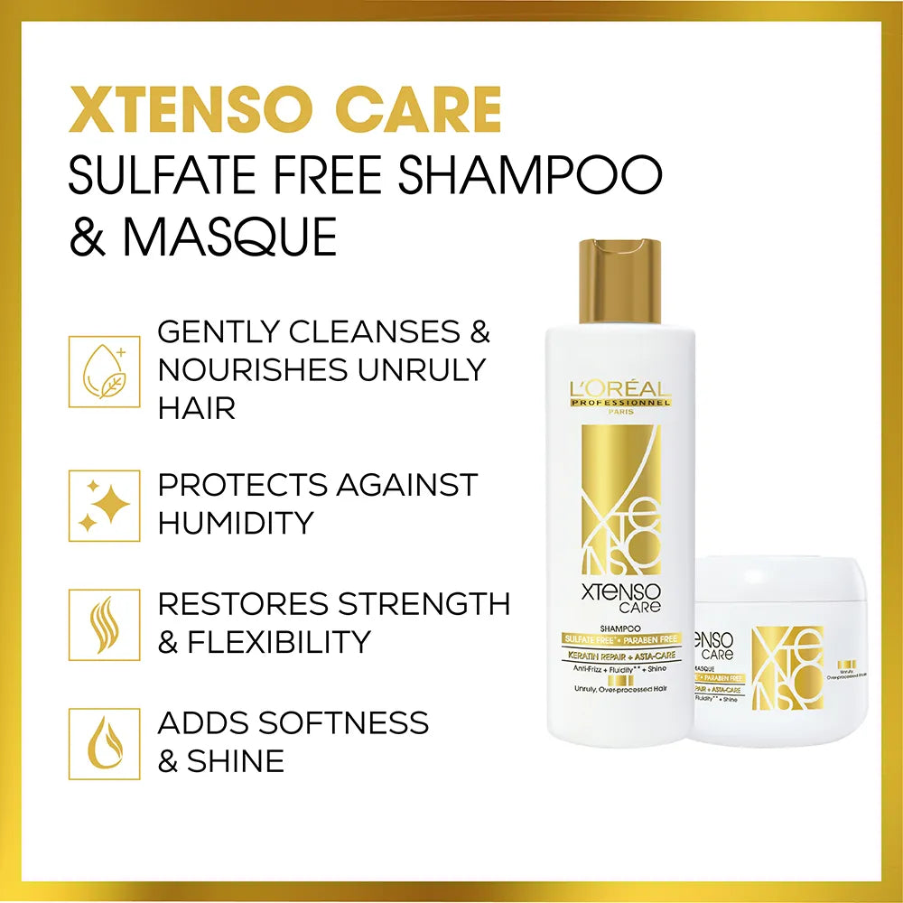 L'Oréal Professionnel Xtenso Sulfate Free Shampoo, Masque, Serum Combo Pack