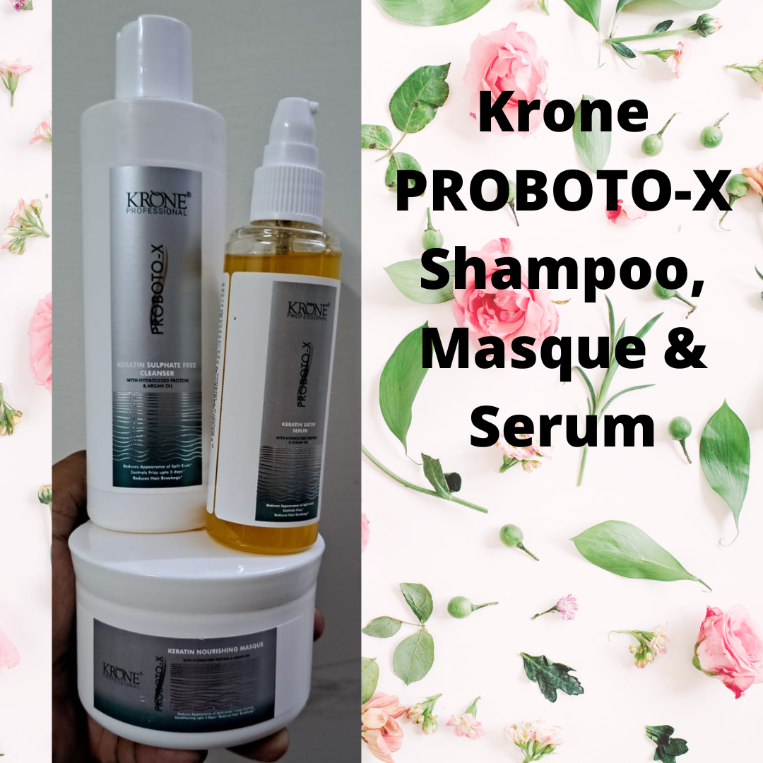 Krone Proboto-X Keratin Sulfate Free Cleanser, mask & serum