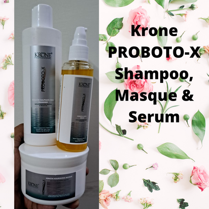 Krone Proboto-X Keratin Sulfate Free Cleanser, mask & serum