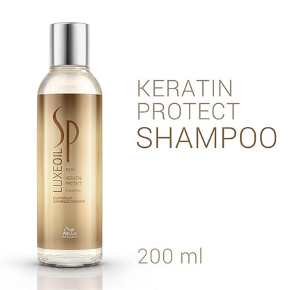 Wella Professionals SP Sp Luxeoil Shampoo 200ml and Reconstructive Elixir 30ml For Keratin Protection, 2 Pieces
